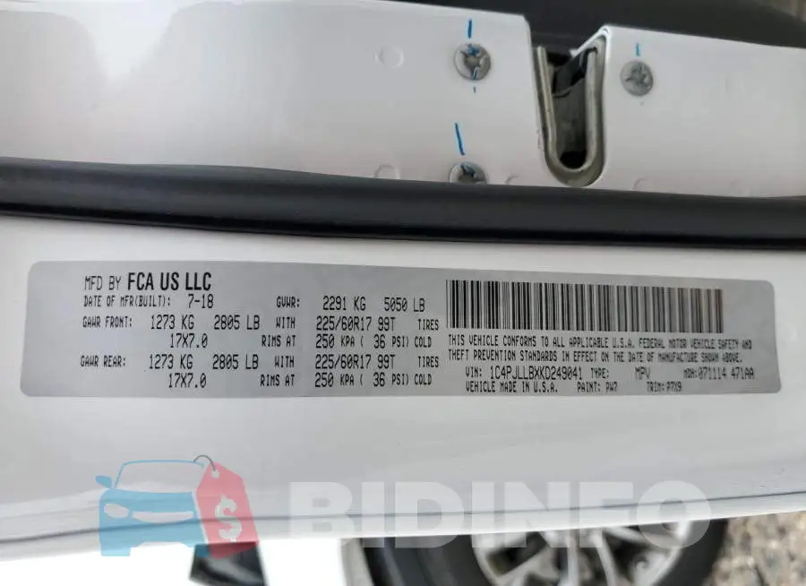 1C4PJLLBXKD249041 Photo# 13