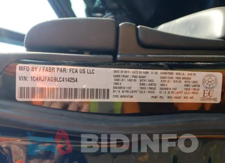 1C4RJFAG9LC414254 Photo# 13