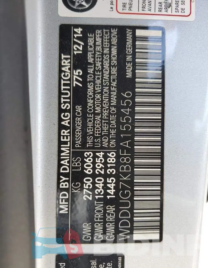 WDDUG7KB8FA155456 Photo# 12