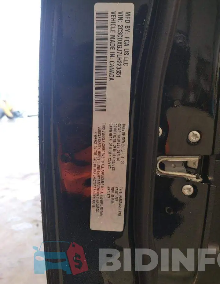 2C3CDXGJ7LH223651 Photo# 12