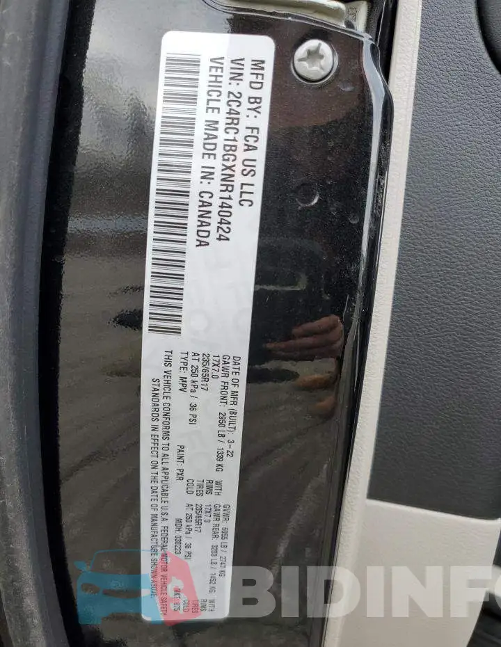 2C4RC1BGXNR140424 Photo# 14