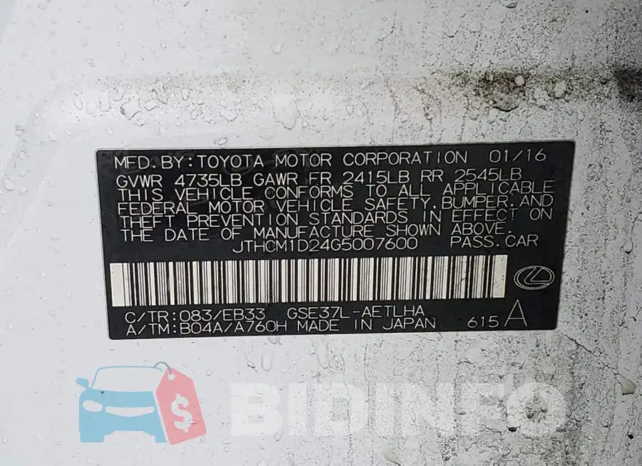 JTHCM1D24G5007600 Photo# 12