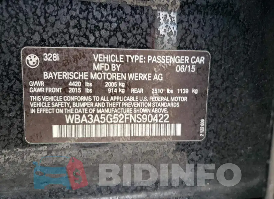 WBA3A5G52FNS90422 Photo# 13