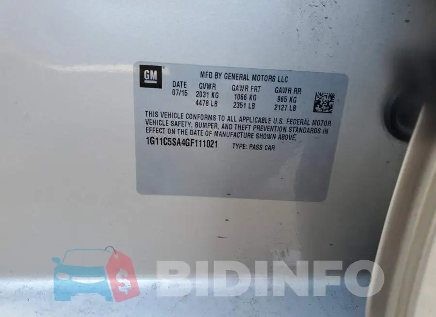 1G11C5SA4GF111021 Photo# 13