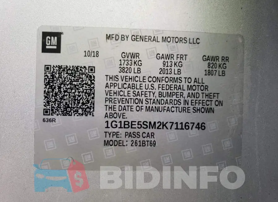 1G1BE5SM2K7116746 Photo# 12