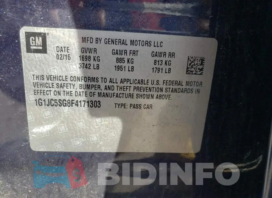 1G1JC5SG8F4171303 Photo# 10
