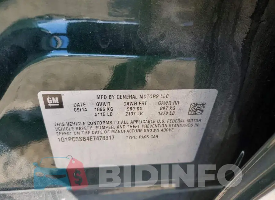 1G1PC5SB4E7478317 Photo# 12