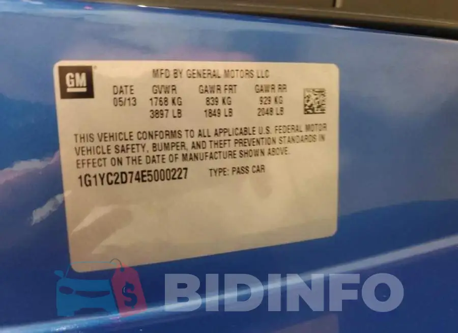 1G1YC2D74E5000227 Photo# 12