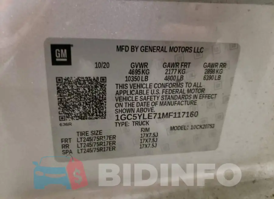 1GC5YLE71MF117160 Photo# 12