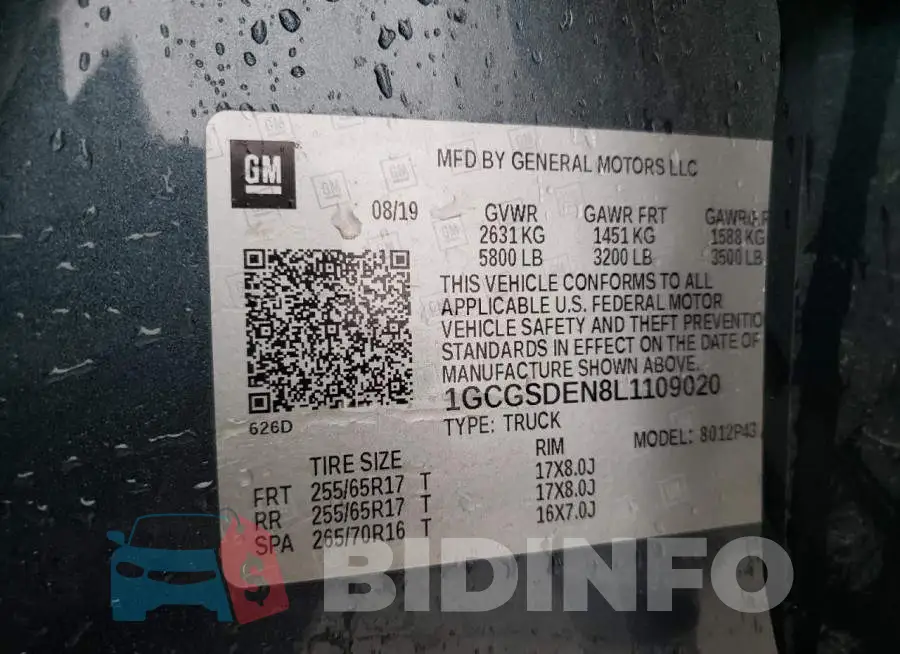1GCGSDEN8L1109020 Photo# 12