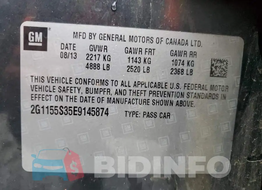 2G1155S35E9145874 Photo# 12