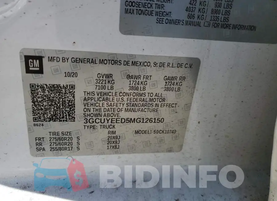 3GCUYEED5MG126150 Photo# 12