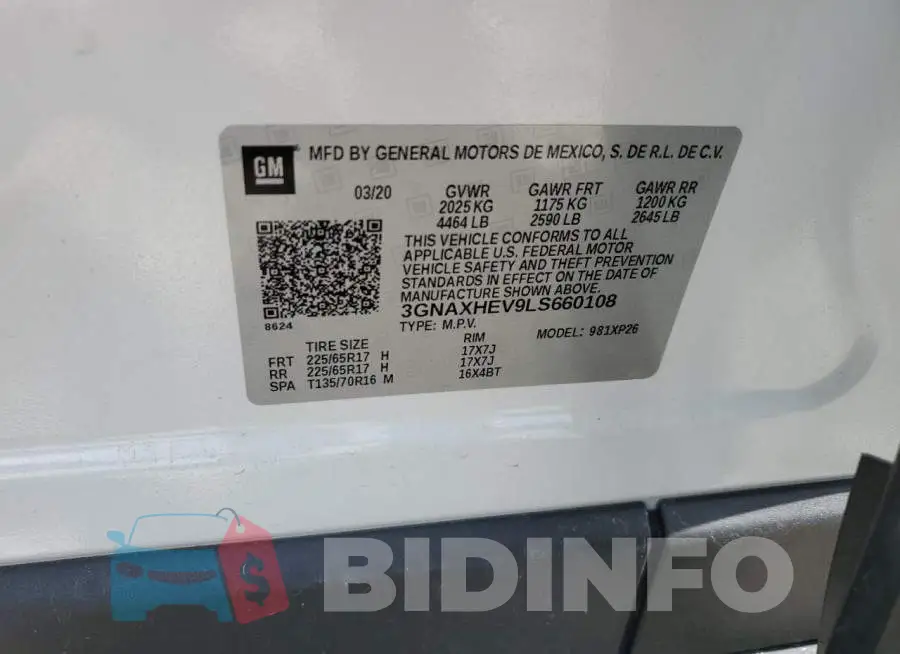 3GNAXHEV9LS660108 Photo# 13