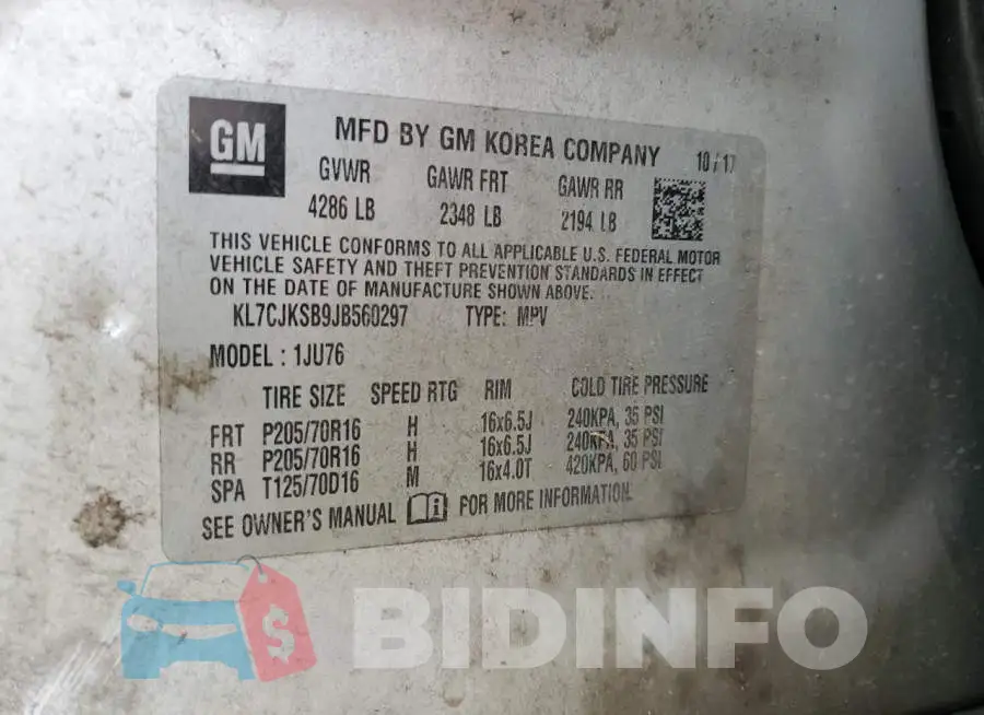 KL7CJKSB9JB560297 Photo# 13