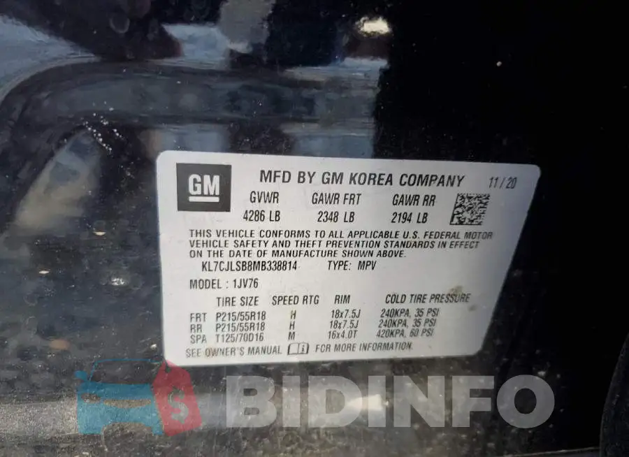 KL7CJLSB8MB338814 Photo# 13