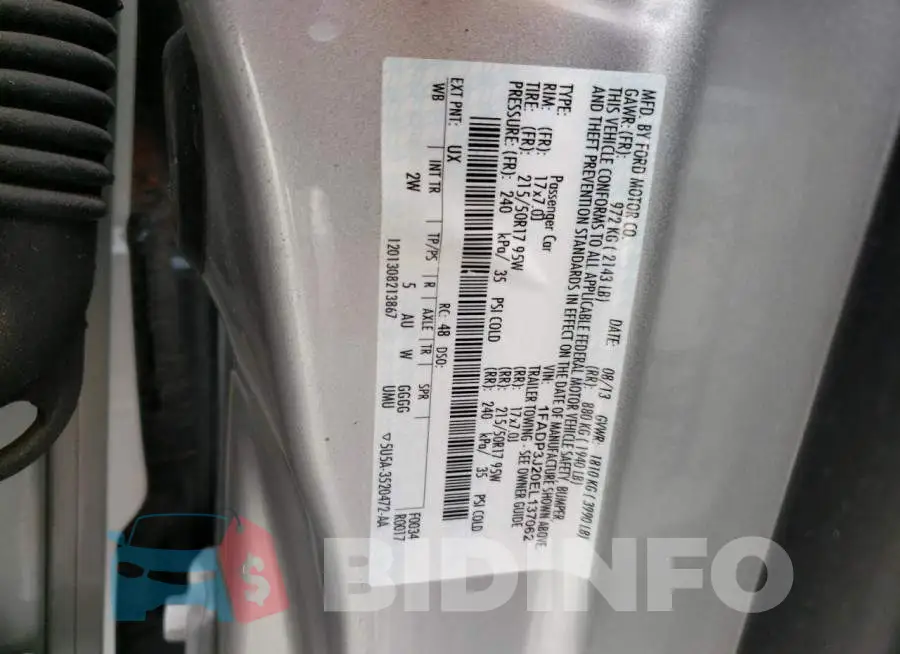 1FADP3J20EL137062 Photo# 12