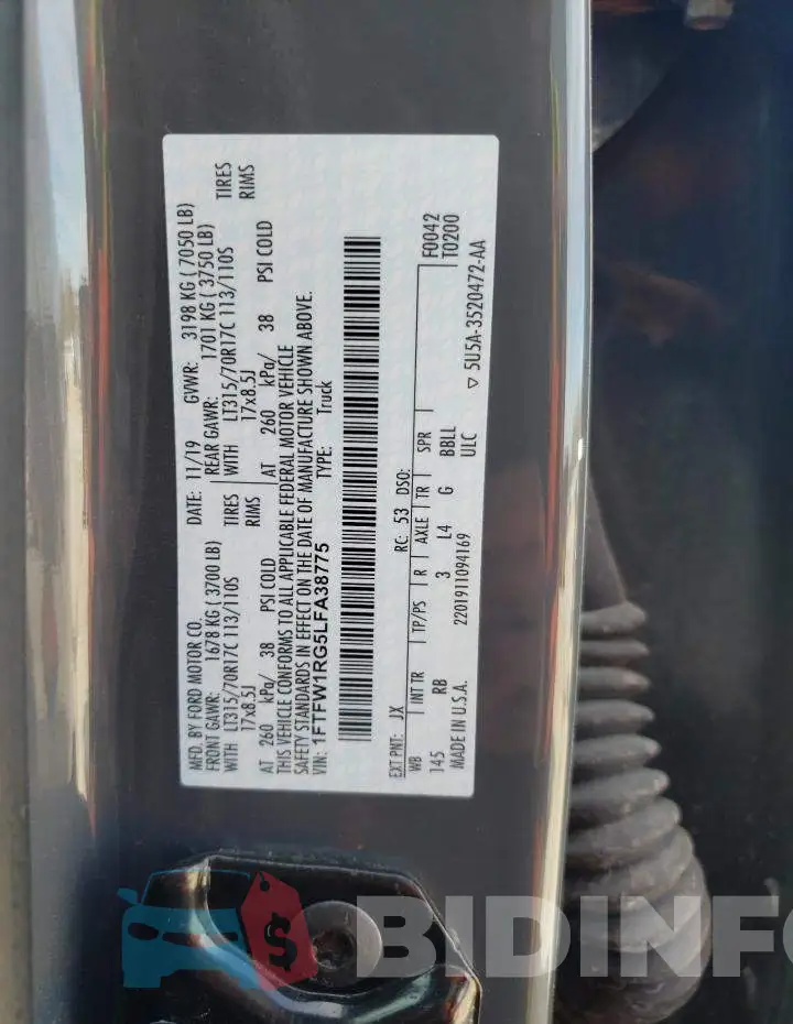 1FTFW1RG5LFA38775 Photo# 12