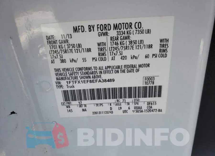 1FTFX1EF8EFA38489 Photo# 12