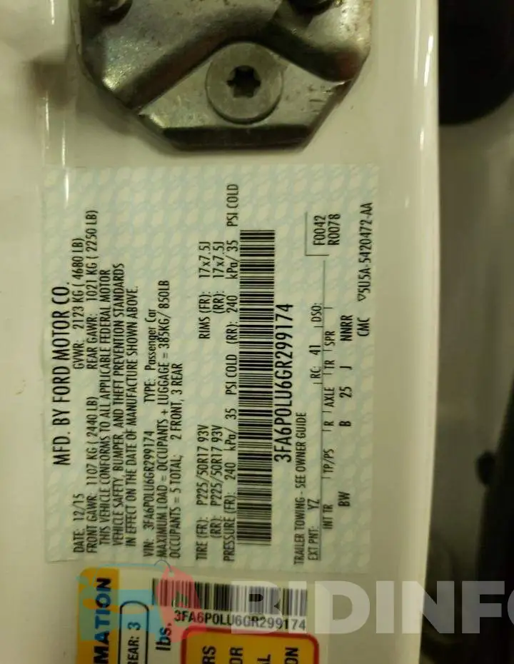 3FA6P0LU6GR299174 Photo# 12