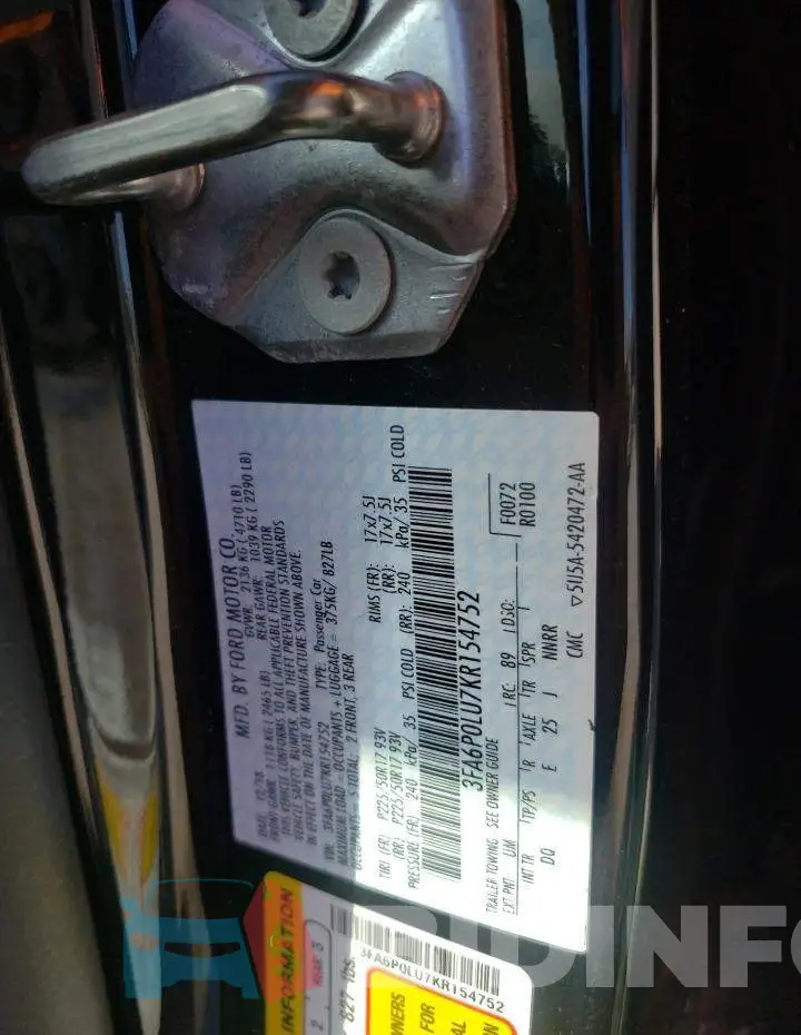 3FA6P0LU7KR154752 Photo# 13