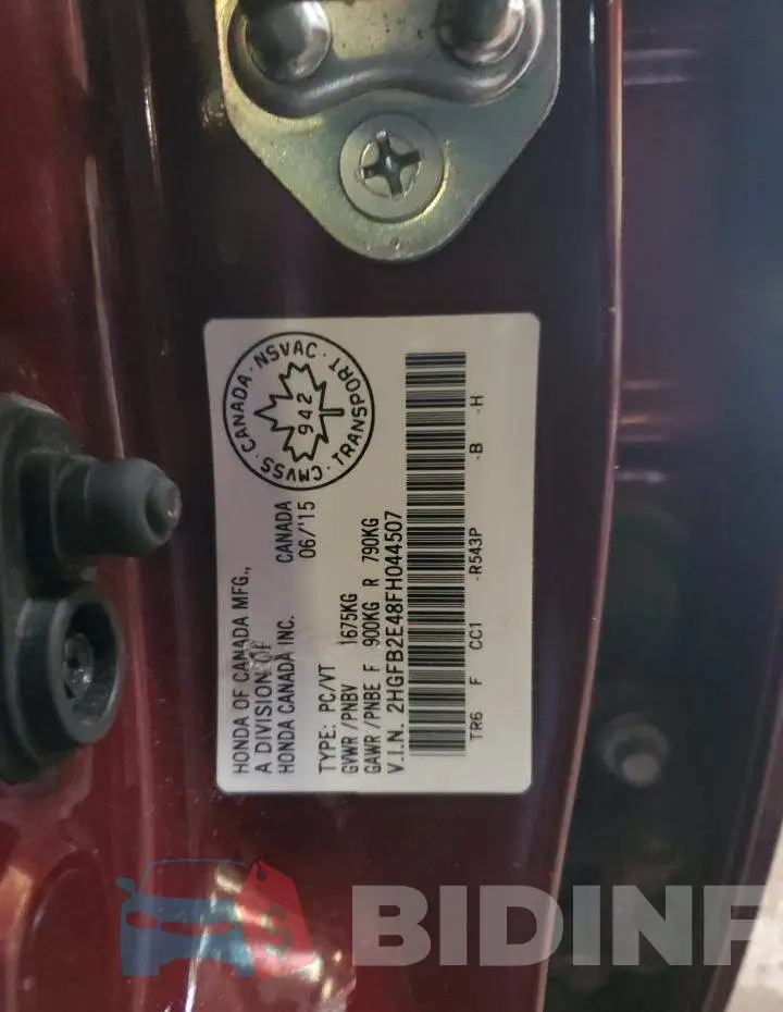 2HGFB2E48FH044507 Photo# 12