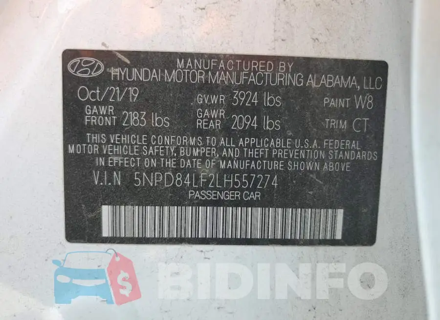 5NPD84LF2LH557274 Photo# 12