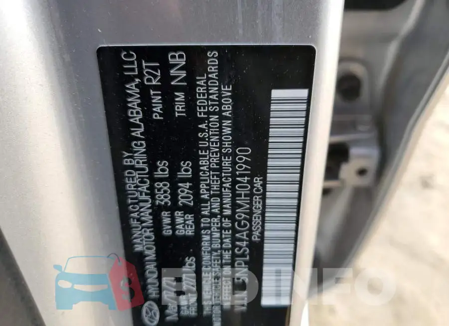 5NPLS4AG9MH041990 Photo# 12
