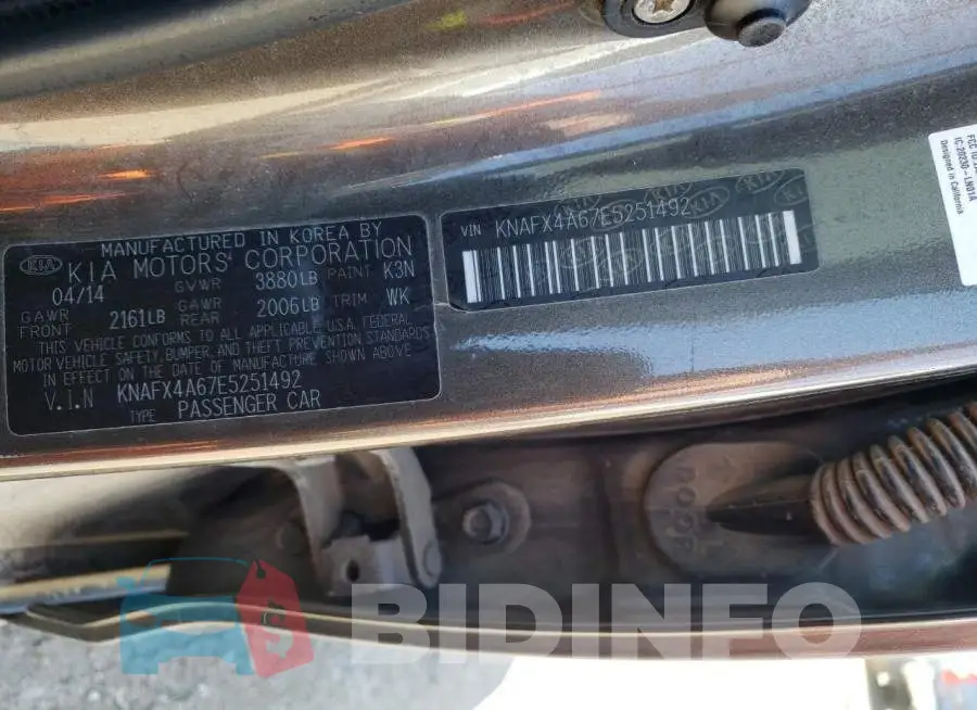 KNAFX4A67E5251492 Photo# 12