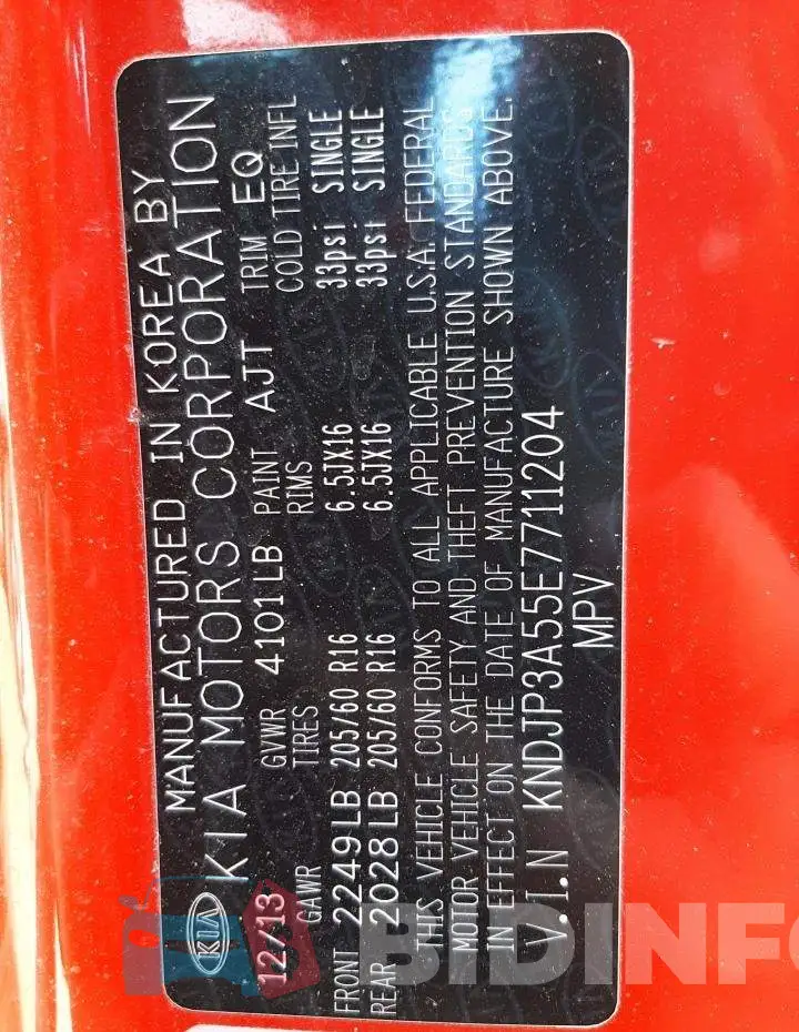 KNDJP3A55E7711204 Photo# 12