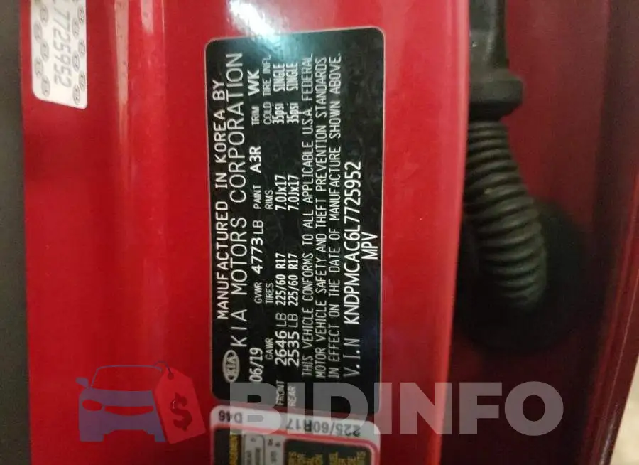 KNDPMCAC6L7725952 Photo# 12