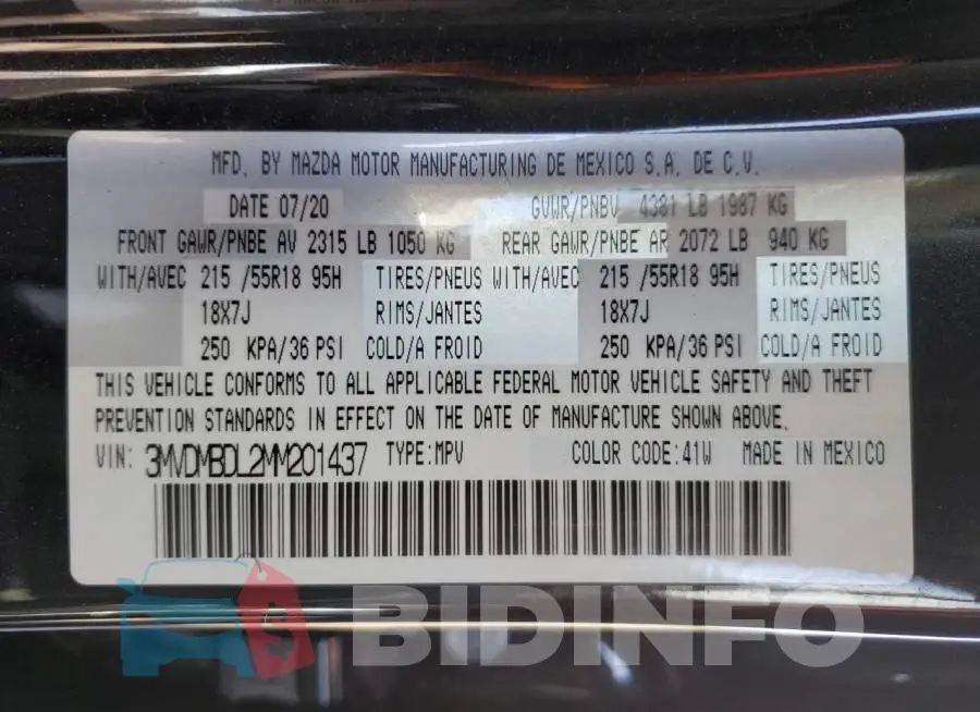 3MVDMBDL2MM201437 Photo# 13