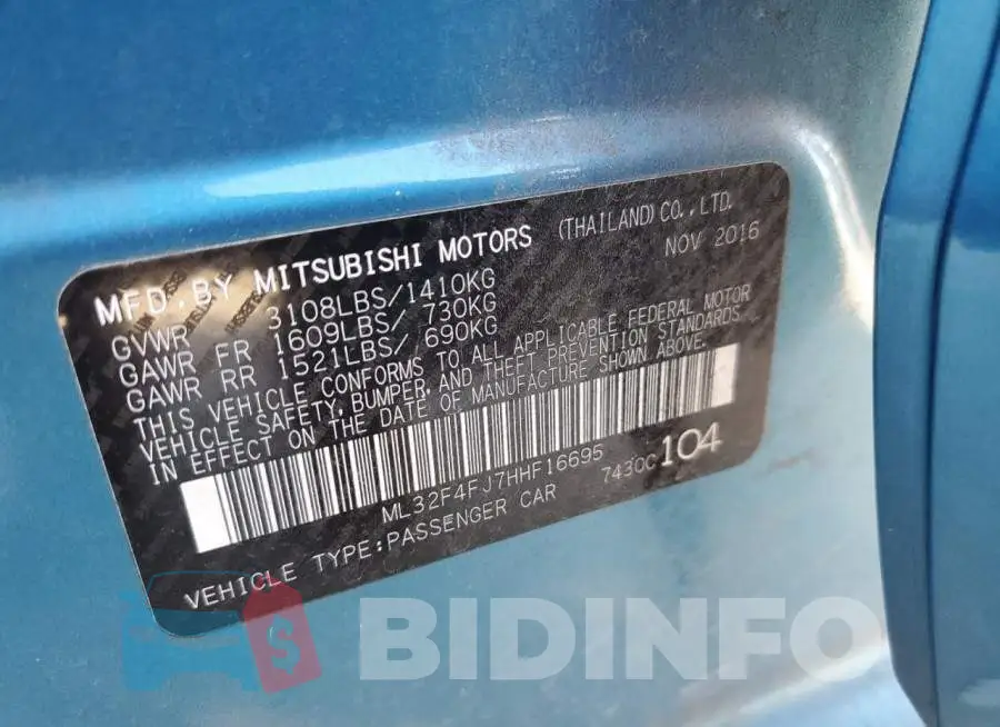 ML32F4FJ7HHF16695 Photo# 12