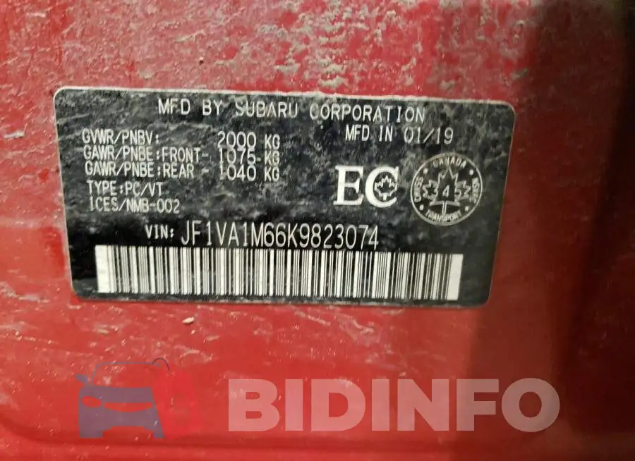 JF1VA1M66K9823074 Photo# 12