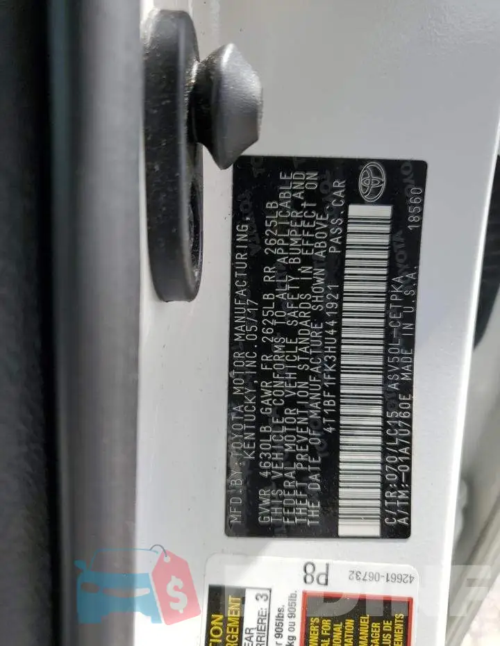 4T1BF1FK3HU441921 Photo# 12