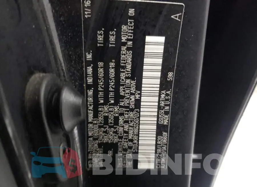 5TDJKRFH8GS507073 Photo# 13