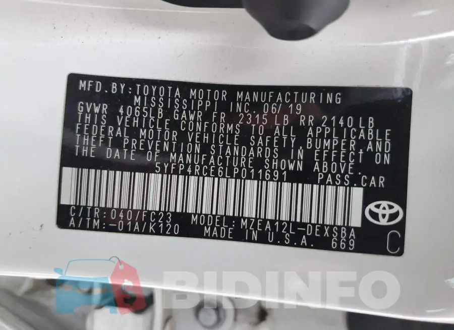 5YFP4RCE6LP011691 Photo# 12