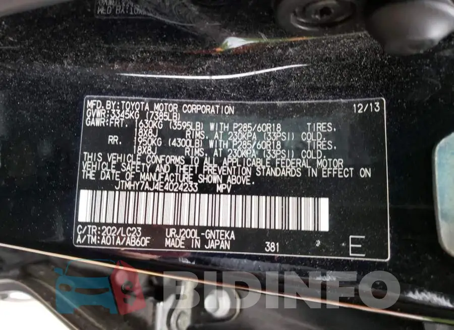 JTMHY7AJ4E4024233 Photo# 13