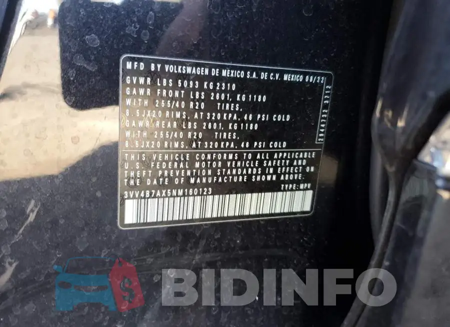 3VV4B7AX5NM160123 Photo# 13