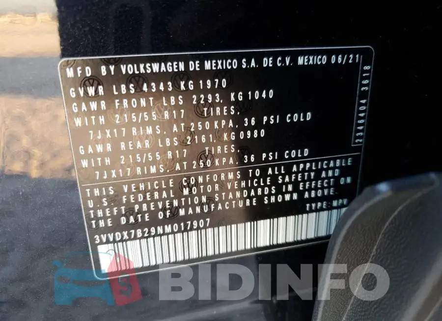 3VVDX7B29NM017907 Photo# 12