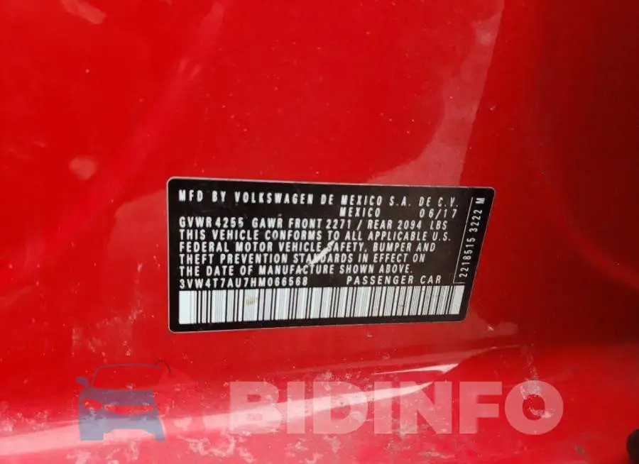 3VW4T7AU7HM066568 Photo# 12