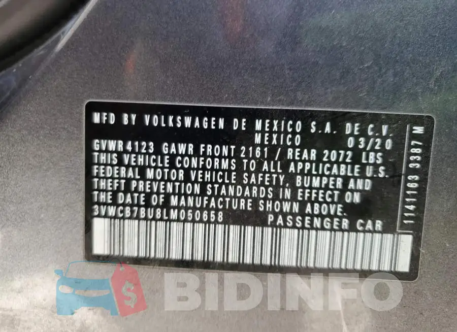 3VWCB7BU8LM050658 Photo# 12