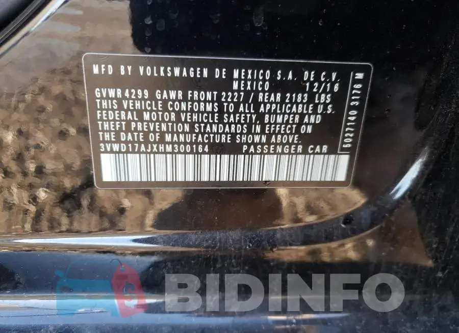 3VWD17AJXHM300164 Photo# 12