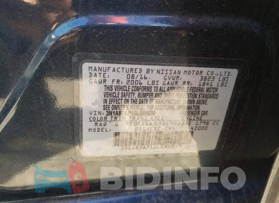 3N1AB7AP1GL680039 Photo# 13