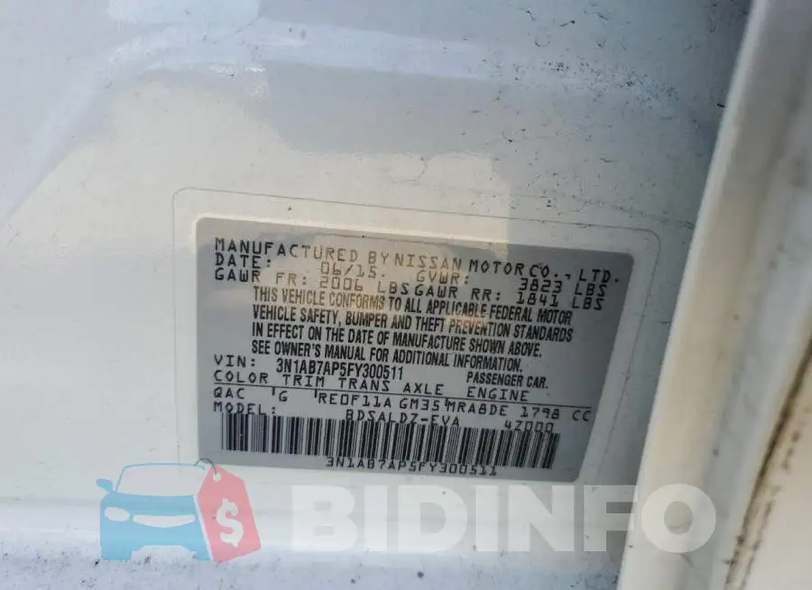 3N1AB7AP5FY300511 Photo# 12