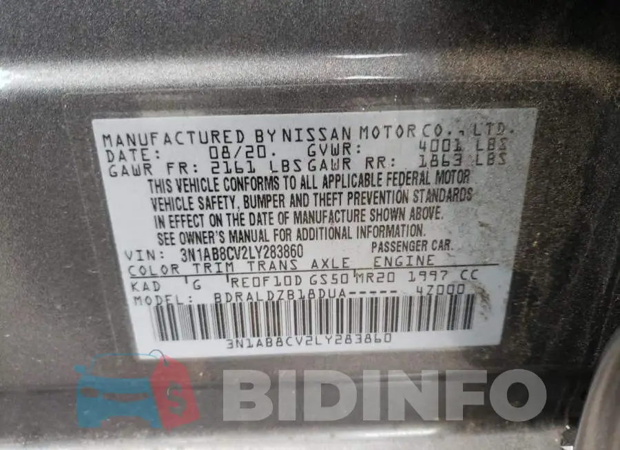 3N1AB8CV2LY283860 Photo# 12