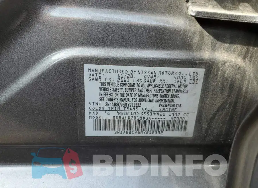 3N1AB8CV5MY212332 Photo# 12