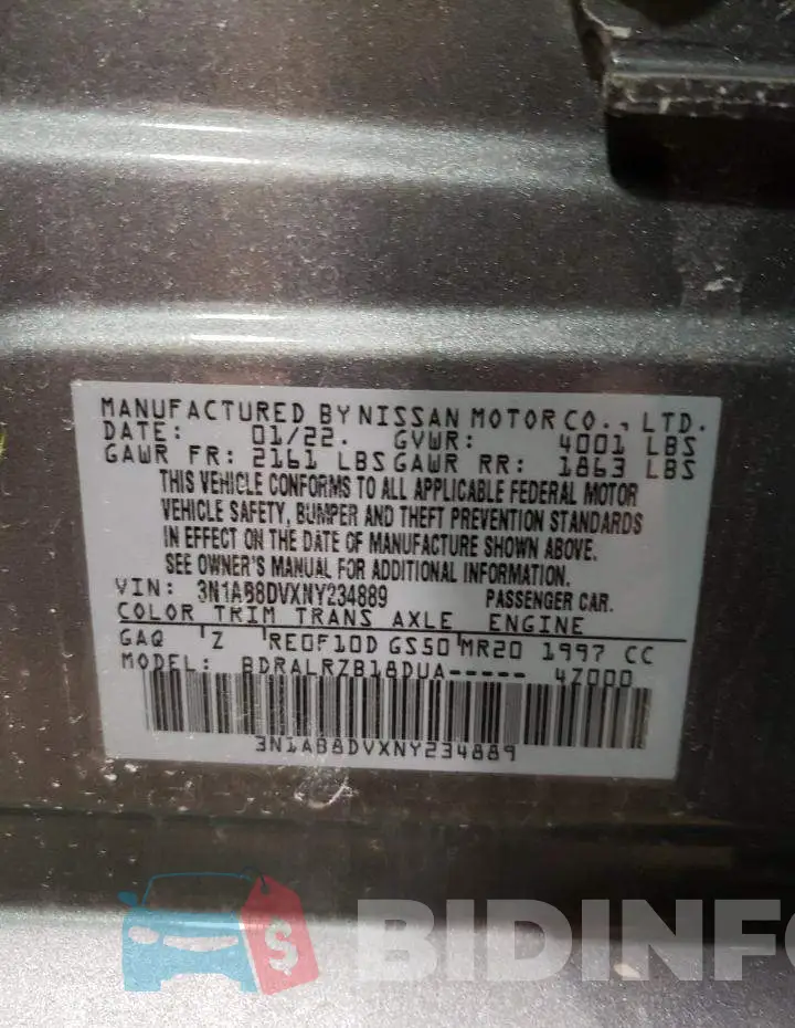 3N1AB8DVXNY234889 Photo# 12