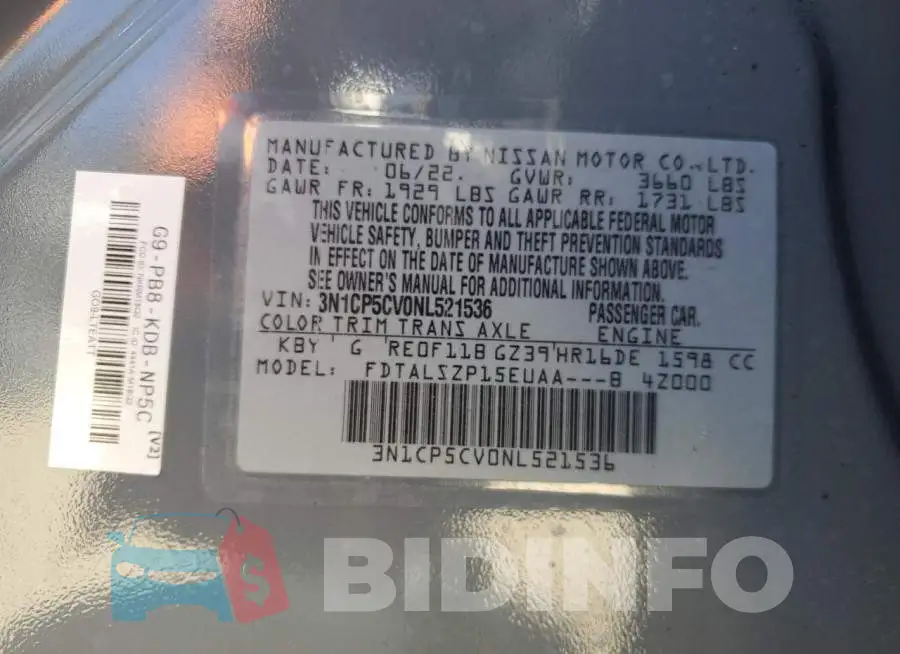 3N1CP5CV0NL521536 Photo# 12