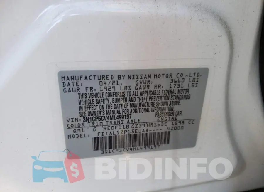 3N1CP5CV4ML499197 Photo# 13