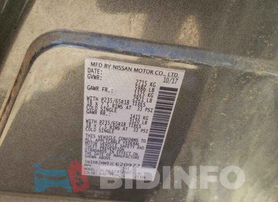 5N1DR2MM9JC620972 Photo# 14